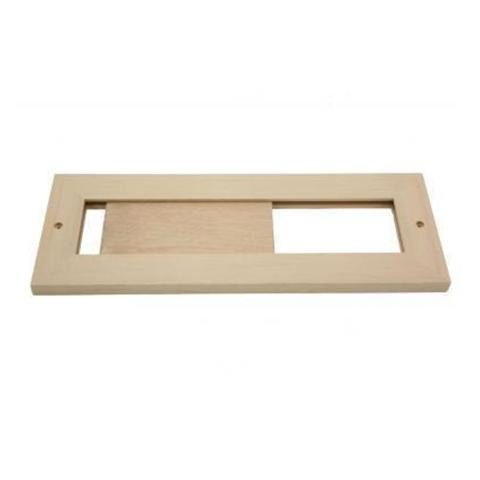 Bathology Essentials 461 Sauna Room Ventilation Valve, Cedar with Sliding Gate, 15" x 5-1/2"